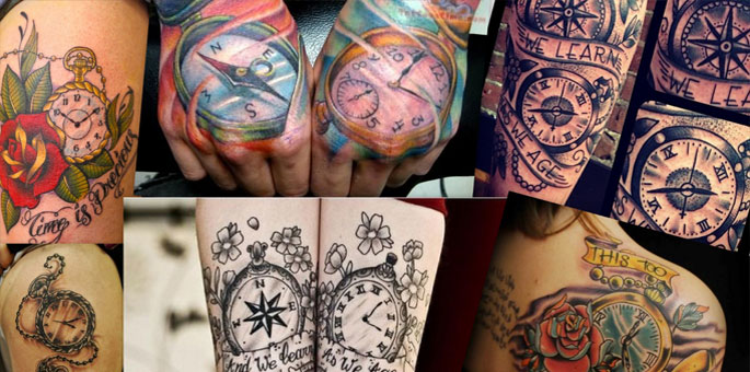 Nautical Star Compass Tattoo Best Tattoo Artist in India Black Poison