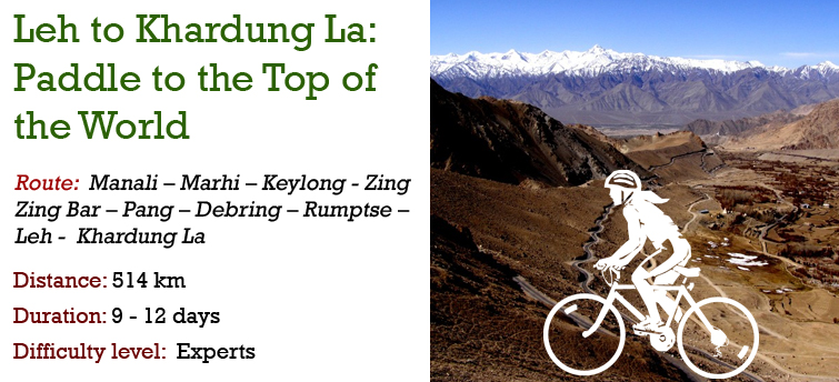 Leh to Khardung La Cycling